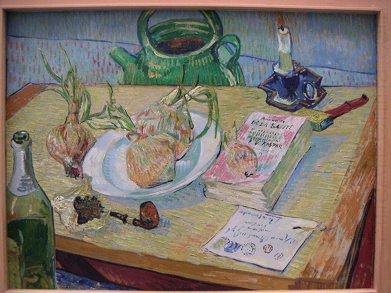 Still life with a plate of onions, Vincent Van Gogh